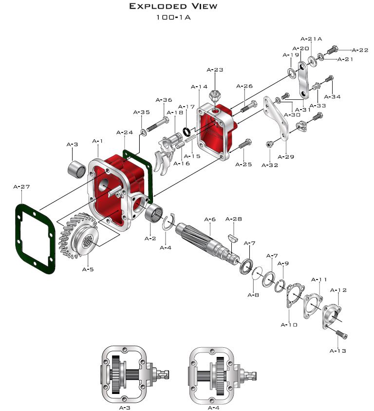 Exploded View - 100-1A | Gearcentre Canada| Heavy Light-Duty